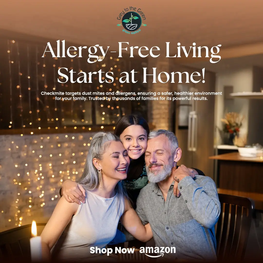 Create a healthier home environment with Checkmite! Our product targets dust mites and allergens for a safer space for your family. Shop now on Amazon