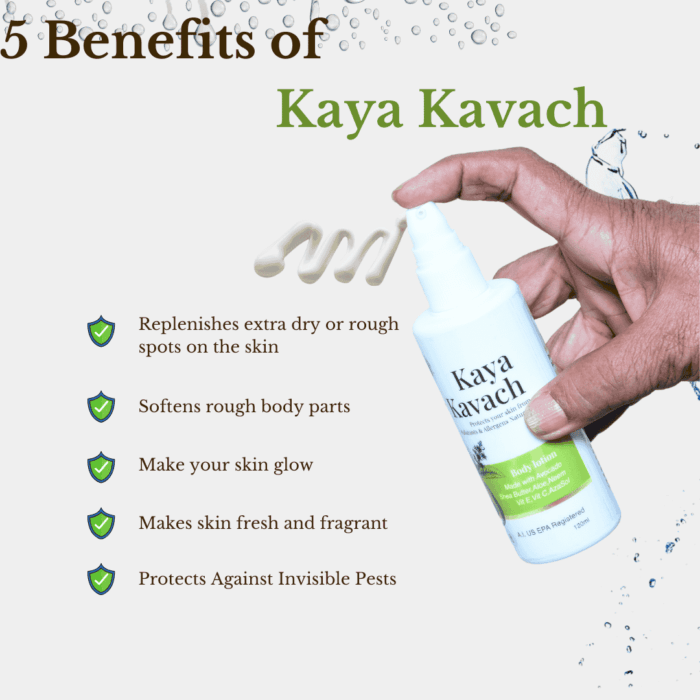 Kaya Kavach Body Lotion – A natural skincare solution offering hydration, softness, glow, freshness, and protection